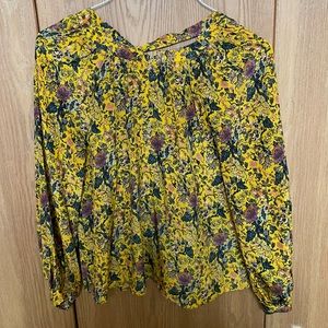 Floral long sleeve Madewell blouse